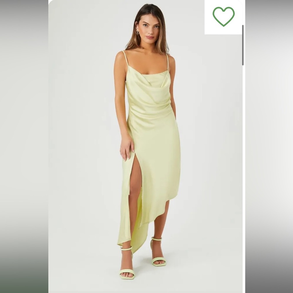 NWT - Satin Cowl Midi Dress - Forever 21